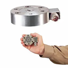 The OMEGA LCHD-5K is a low-profile load cell with a 5,000 lbf capacity for tension force measurement. It features a hysteresis of ±0.080% and repeatability of ±0.030%. Typical applications include tank weighing, hopper scales, and material testing where consistent performance is required.