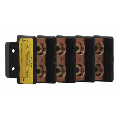 BUSSMANN Power Distribution Block: Open, Lug, Lug - Open Blocks with Lugs