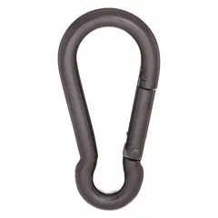 This load-rated spring snap features a solid gate and steel construction with a 175 lb working load limit. Suitable for non-lifting applications such as securing loads or tethering equipment in industrial settings.