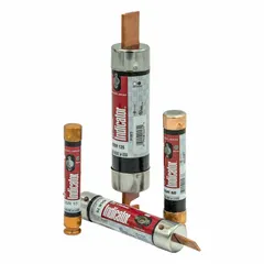 Class RK5 time-delay cylindrical fuse rated 12 A, 600 V AC and 600 V DC. Part of the IDSR series with visual indication for blown fuse status. Used for overcurrent protection in motor and transformer circuits where high inrush currents occur.