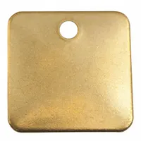 C.H. HANSON Blank Tag: Brass, Brass, 0.04 in Thick, Square, 1 1/2 in x 1 1/2 in, 25 PK (MPN 43653)