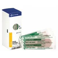 FIRST AID ONLY Adhesive Bandage: Strip Bandages, 1 in Wd, 3 in Lg, Plastic, Water Resistant, Strip (MPN FAE-3100)