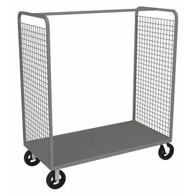 DURHAM MFG Stock Cart: 1,600 lb, Overall Dim. 30 in L x 60 in W x 69 in H, Fixed, 1 Shelves - Dual-Side-Access with Solid Shelves