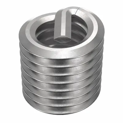 HELI-COIL Helical Insert: Tanged Tang Style, Free-Running, #10-32 Thread Size, Plain - Free-Running Tanged Helical Inserts