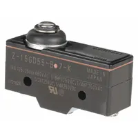 OMRON Snap Action Switch: Plunger Actuator, 1NO/1NC, Screw (MPN Z-15GD55-B7-K)