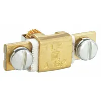 Thermal overload protection device for motor starters and contactors. Responds to heat buildup in motor circuits to trip the circuit during prolonged overcurrent conditions. Used in applications such as industrial machinery, HVAC systems, and conveyor drives
