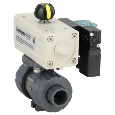 HAYWARD FLOW CONTROL PVC Pneumatically-Actuated Ball Valve - PVC Pneumatically-Actuated Ball Valves