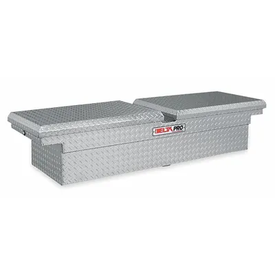 CRESCENT JOBOX PAC1596000 Double-Lid Crossover Box, 71 in, Aluminum - Double-Lid Crossover Boxes