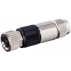 A-coded M8 socket connector with straight connection and IDC wiring for tool-less field installation. Rated IP67 and 32V DC, with a PA housing. Suitable for sensor and actuator connections in industrial environments.