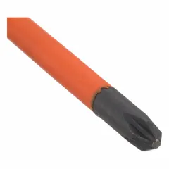 Insulated #1 Phillips screwdriver with a 6-inch shaft and cushion grip handle. Designed for electrical work where protection against shock is required, suitable for use on live circuits up to 1000 volts. Not ESD safe and not tether capable.