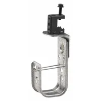 B-LINE BY EATON J-Hook: Clamp-On with Locking Latch, 1 1/4 in Max. Bundle Dia., Galvanized Steel (MPN BCH21-C2)