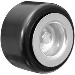 Steel flat idler pulley with flangeless design for light-duty serpentine belt systems. Guides and tensions the belt in engine accessory drive applications. Part number 89160.