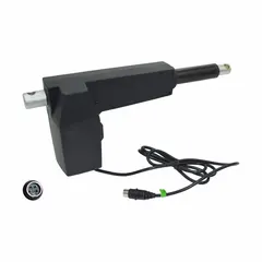 Metal head actuator in silver finish, compatible with Joerns Care Ultra Care healthcare beds. Used to adjust the head section for patient positioning and caregiver access.