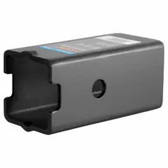 This reducer sleeve adapts a trailer hitch receiver opening to accommodate a smaller drawbar. It has an overall width of 2-1/2 inches. Used in towing applications to ensure a secure fit when changing hitch sizes.