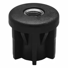 Nylon tube end leveling mount without feet, with 3/4"-10 thread size and 1,120 lb capacity. Used for leveling and stabilizing machinery, equipment, and structures in industrial applications.