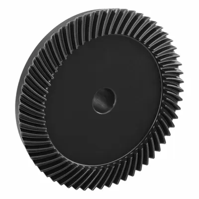 KHK GEARS Spiral Bevel Gear: Spiral, Gear Ratio 4, Right Hand, Module m 1.5, 60 Teeth - Spiral Teeth Metric Bevel Gears & Pinions