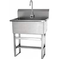 SANI-LAV Scrub Sink: 45 1/2 in Overall Ht, 22 in Bowl Lg, 10 1/2 in Bowl Dp, 2 gpm Flow Rate, Sensor (MPN 531FB)