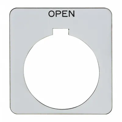 SCHNEIDER Legend Plate: 30 mm Panel Mounting Size, Square - Push-Button Rings & Plates