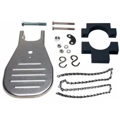 Foot pedal kit for Bradley eyewash stations. Includes mounting hardware. Compatible with Bradley S19-310LL and series eyewash units. Enables hands-free activation in emergency situations.
