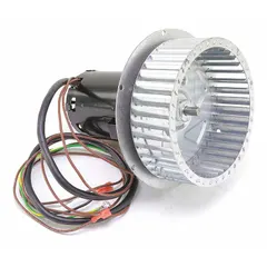 Induced draft blower for HVAC systems, used to create negative pressure that draws combustion gases through the heat exchanger and vents them outdoors. Suitable for gas-fired unit heaters, boilers, and rooftop units to maintain proper exhaust flow.