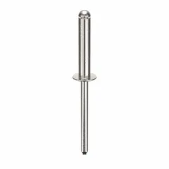 Domed-head blind rivet with 0.183" diameter and 2.226" overall length. Body length is 59/64". Supplied in a 250-piece pack. Used for single-sided fastening in general assembly, sheet metal, and equipment manufacturing where inch-system dimensions are specified.