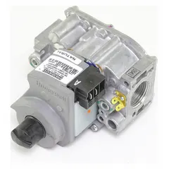 This gas valve controls gas flow in commercial and industrial heating systems, including unit heaters and rooftop units. It is a replacement component for HVACR applications requiring precise gas regulation for safe burner operation. Consult original documentation for detailed technical specifications.