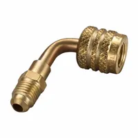 YELLOW JACKET Adapter: 3 1/2 in Lg, 90° Angle, Input 1/4 in Female Flare Left-Hand, A2L Compatible (MPN 19204)