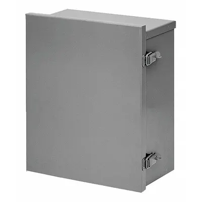 HOFFMAN Enclosure: Steel, 16 in x 16 in x 6 in, 3R, Solid Cover, Hinged - Steel Enclosures with Hinged Covers