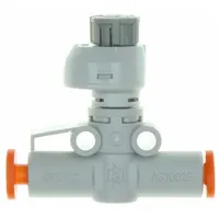 SMC Speed Controller: In-Line Fitting, Screw, M5 Valve Body Size, 5/32 in Push to Connect Tube (MPN AS1002FS-03)