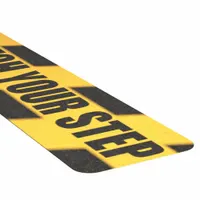 Anti-Slip Tread: Coarse, 60 Grit Size, Black/Yellow, Message, 6 in x 24 in, 32 mil Tape Thick, 24 PK (MPN GRAN5058)