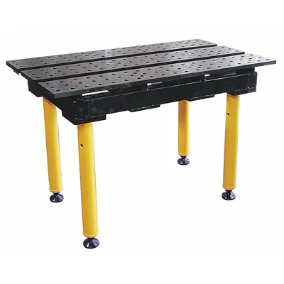 BUILDPRO Welding Table: 30.5 in Ht, 22 in Dp, 38 in Wd, 1,300 lb Wt Capacity - Fixed-Height Modular Welding Tables