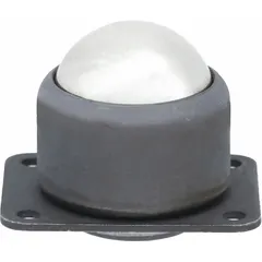 Countersunk flange mount ball transfer with 1-1/8 in ball diameter, 180 lb load capacity, and 5/16 in projection. Designed for flush mounting in workstations, conveyor beds, or transfer tables to enable multidirectional movement of loads in material handling applications.