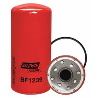 Cellulose media spin-on fuel filter with water absorbent properties. Outside diameter 5 1/16 in, thread size 1 1/2"-16. Used for removing contaminants and separating water from diesel fuel in heavy-duty applications