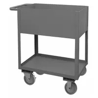 APPROVED VENDOR Utility Cart: 1,200 lb, 30 in L x 18 in W Shelf, 2 Shelves, Gray, Flat (MPN RSC12-1830-2-95)