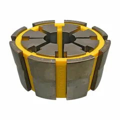 Crimping dies for use with PC100-RCD crimping tool. Maximum crimping capacity of 23 mm. Yellow color. Suitable for crimping connectors onto cables in industrial electrical installations and maintenance.