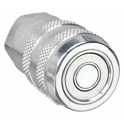 Parker Hydraulic Quick Connect Hose Coupling: 1/4 in Coupling Size, Steel, Nitrile - 71 Series Hydraulic Quick-Connect Coupling Bodies