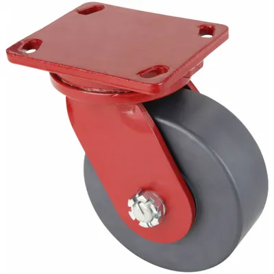 HAMILTON Plate Caster: Swivel, No Brake, Nylon, 8 in Wheel Dia, 3 in Wheel Wd - Extreme-Duty Plate Casters