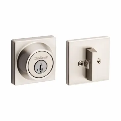 KWIKSET Single Cylinder Deadbolt: Cylindrical, 1 3/4 in Door Thick - Max - Standard Cylindrical Deadbolts