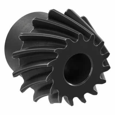 KHK GEARS Ground Spiral Bevel Gear: Spiral, Gear Ratio 3, Left Hand, Module m 2, 15 Teeth - Spiral Teeth Metric Bevel Gears & Pinions