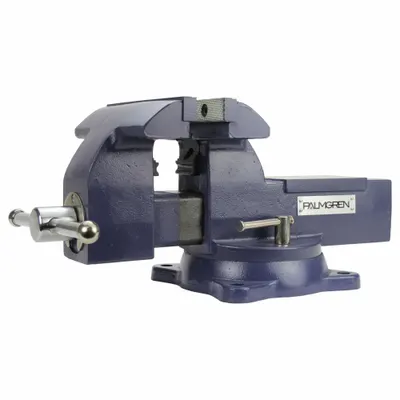 PALMGREN Combination Vise: Heavy Duty, Enclosed, 6 in Jaw Face Wd, 7 in Max Jaw Opening - Combination Bench & Pipe Vises