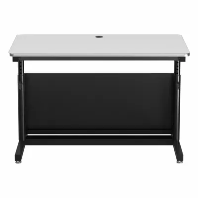 VERSADESK Standing Desk: White, Wood, 48 in Overall Wd, 30 in Overall Dp - Manual Adjustable-Height Desks