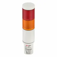 FEDERAL SIGNAL Status Indicator Light: 2 Tier, Amber/Red, No Sounder Tier, 9 13/16 in Overall Ht (MPN MSL2-120AR)