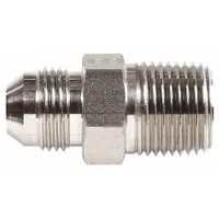Hydraulic Hose Adapter: 3/4"-14 Thread Size, 3/4 in x 5/8 in Fitting Size, Male x Male, NPTF x JIC (MPN 2021-12-10SS)