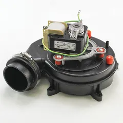 This inducer motor is a replacement component for HVACR fans, filters, and ventilation systems. It is compatible with manufacturer part number GMNT120-5. Used in heating and cooling equipment to exhaust combustion gases and maintain airflow during operation.