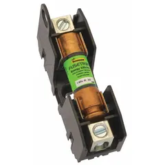 This 3-pole open block fuse block is rated for 250 V AC and accepts UL Class RK1 and RK5 fuses. It features box lug terminals for secure wiring and a non-indicating design without a blown-fuse indicator. Used in industrial control panels, motor circuits, and power distribution systems.