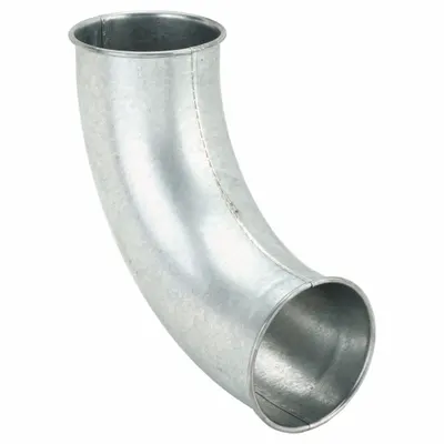 NORDFAB 90 Degree Elbow: Steel, For 5 in Duct Dia, 11 3/8 in Overall Lg, 90° Angle - Elbows