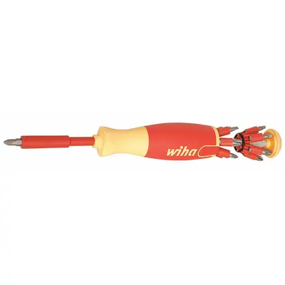 WIHA Bit Holder: Bit Holder, Hand, 1/4 in Compatible Bit Size, Hex Compatible Bit Shank - Extended-Reach Bit Holders