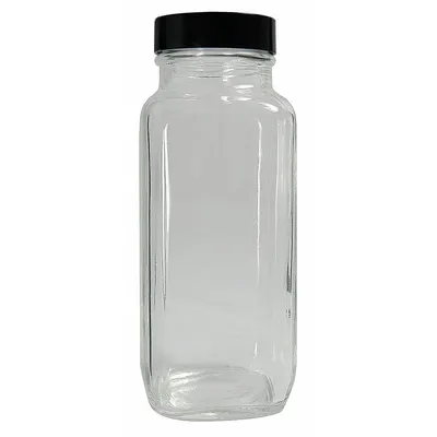 QORPAK Mixing/Storage/Sampling Bottle: 960 mL, 58-400, Polypropylene, PTFE, Colorless - Rectangular Glass Lab Bottles
