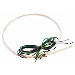 YORK crankcase heater rated for 480V AC and 90 W. Used in HVAC and refrigeration compressors to maintain oil temperature, preventing refrigerant migration and ensuring reliable startup.