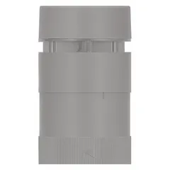 Siren sounder module for the KombiSIGN 40 series. Operates at 24V with a steady sound mode. Overall diameter 1 9/16 in, height 2 11/16 in. Provides audible alerts for alarms or status signals in industrial tower light systems.